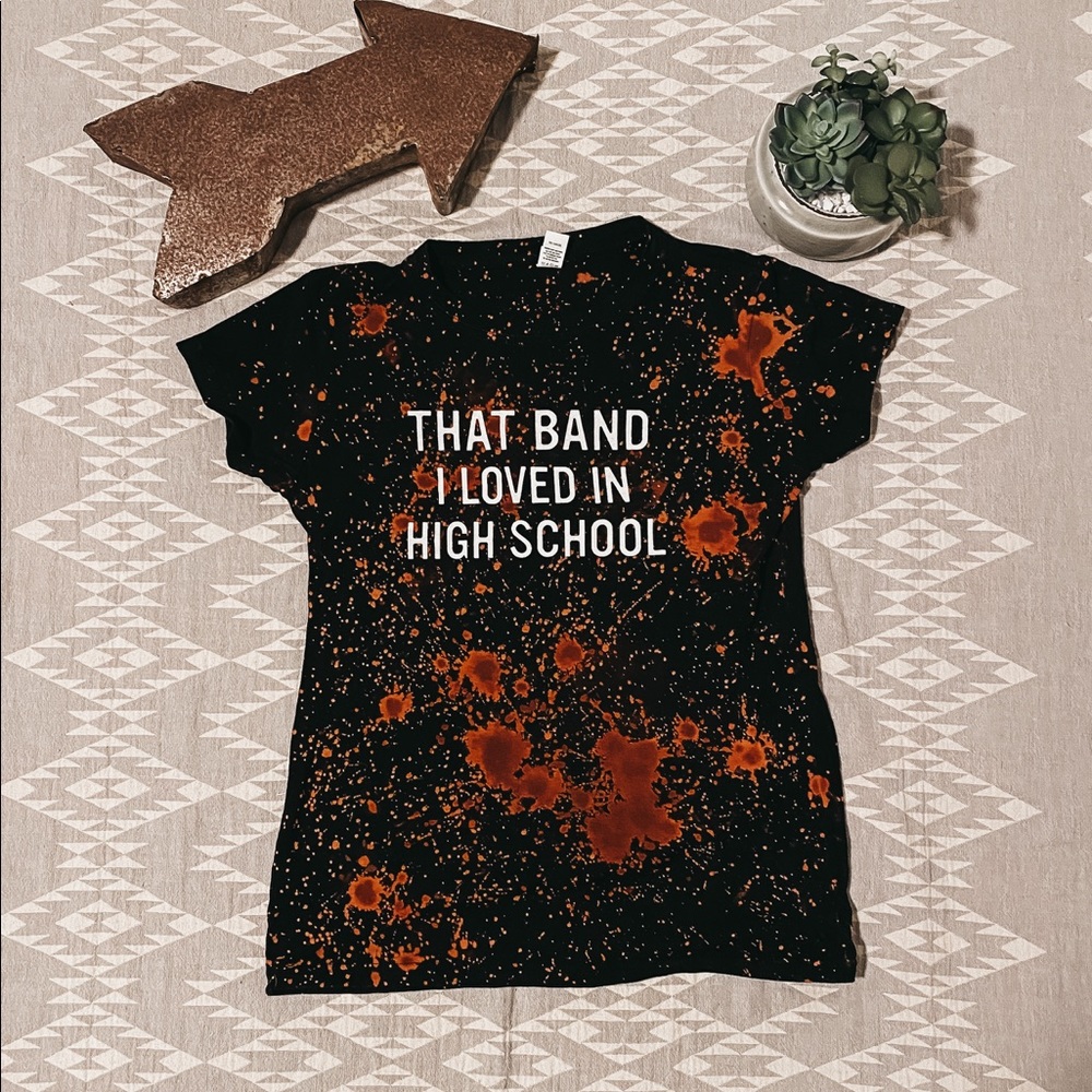 Band T-Shirt Custom Bleached